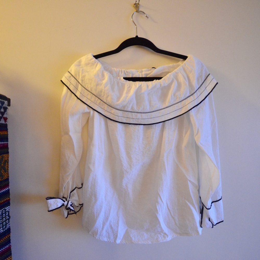 Vintage white sailor top